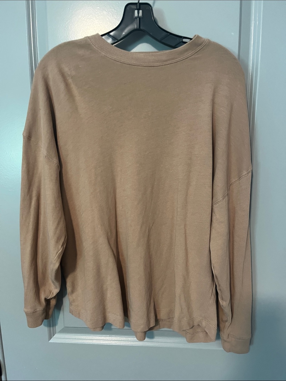 Jenni kayne Neutral Beige Long Sleeve Crewneck Boyfriend long sleeve tee